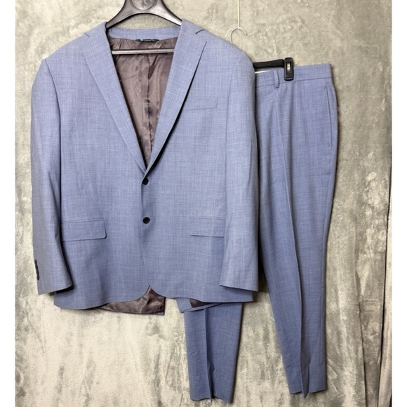 Brooks Brothers Other - B by Brooks Brothers Suit 48L 38X30 Blue Wool Blend Blazer Pants Classic